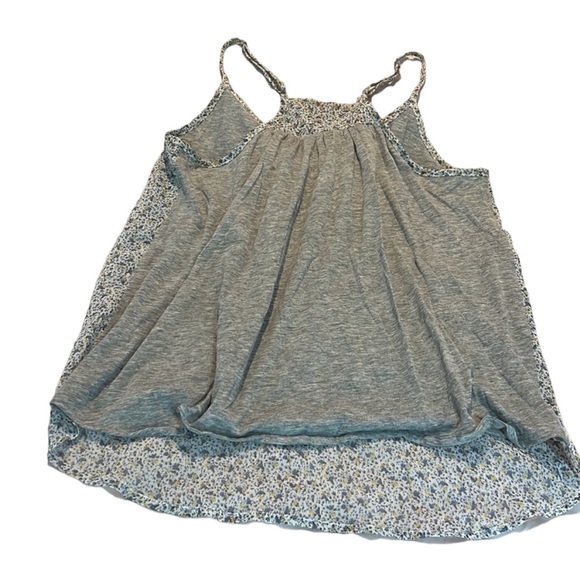 Sugarlips Sleeveless Floral Blouse Tank Top with Ruffle and Tie - Picture 4 of 5